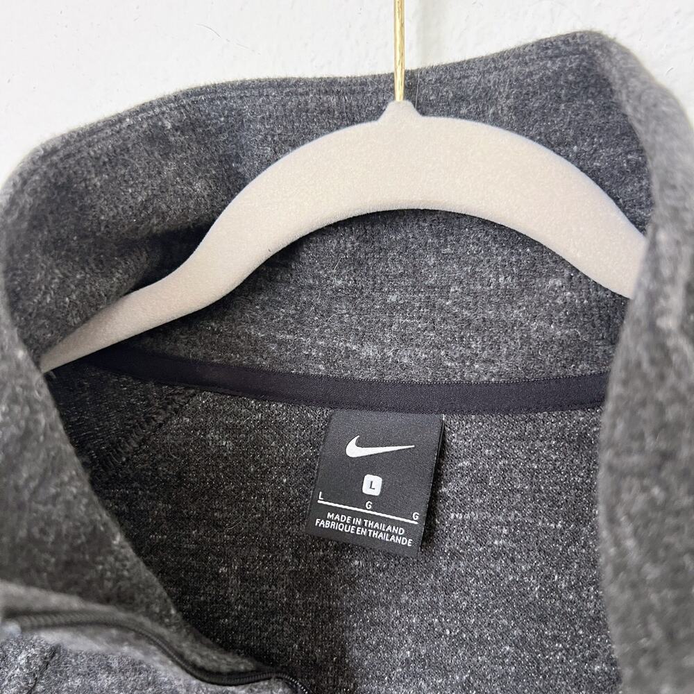 [Nike] Charcoal Heathered Gray Therma-FIT 1/2 Zip Pullover Training Top Sz Large - Picture 10 of 12